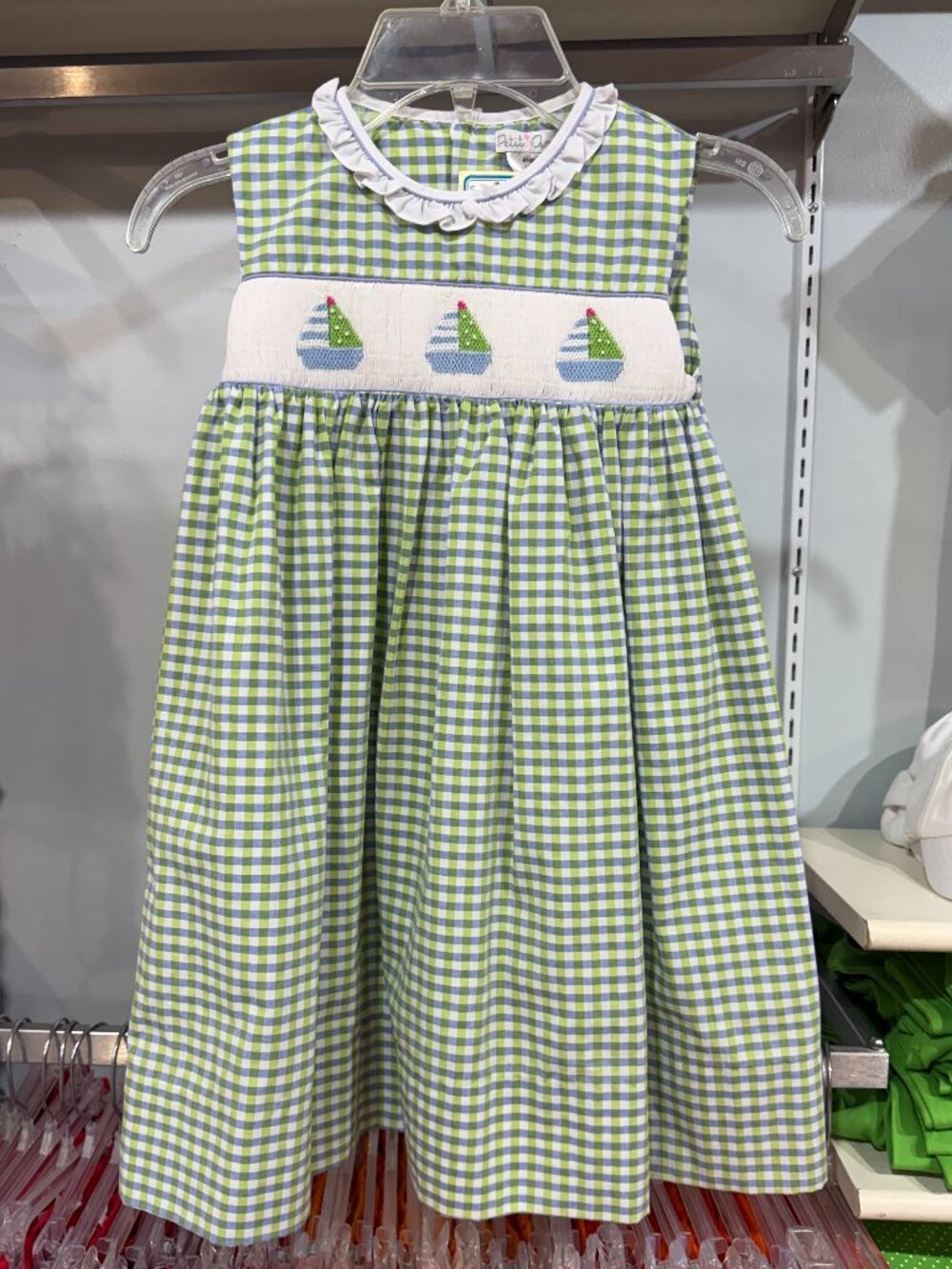 New With Tags Petit Ami Sailboat Smocked Dress 4T